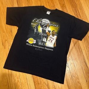 Men’s Rare Kobe Bryant 2008 NBA Champions Lakers T-Shirt Size Large